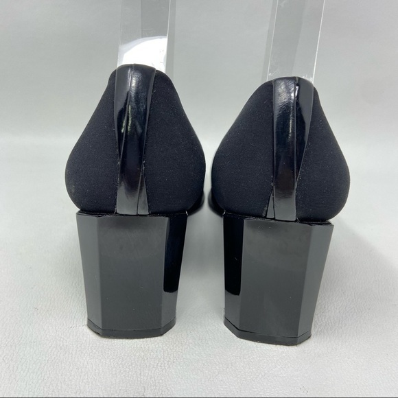 Stuart Weitzman Pumps Black Fabric, Block Heel, Women’s Sz 8B - Picture 8 of 12